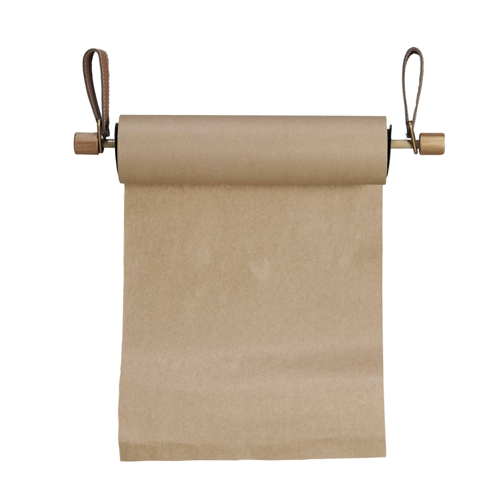 Hello Honey® Natural Wood Wall Mounted Paper Dispenser with Paper Roll